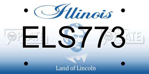 ELS773 Illinois License Plate