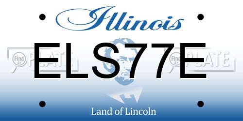 ELS77E Illinois License Plate