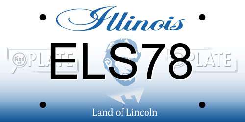 ELS78 Illinois License Plate