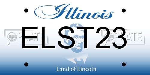 ELST23 Illinois License Plate
