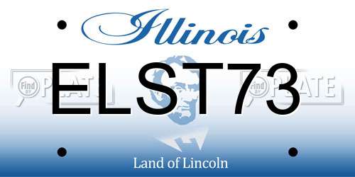 ELST73 Illinois License Plate