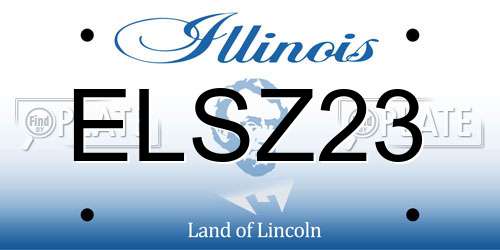 ELSZ23 Illinois License Plate
