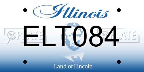 ELT084 Illinois License Plate