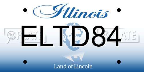 ELTD84 Illinois License Plate