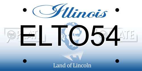 ELTO54 Illinois License Plate