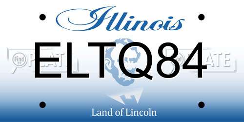 ELTQ84 Illinois License Plate
