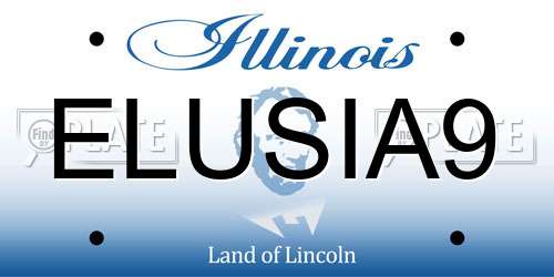 ELUSIA9 Illinois License Plate