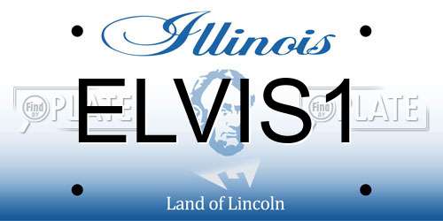 ELVIS1 Illinois License Plate
