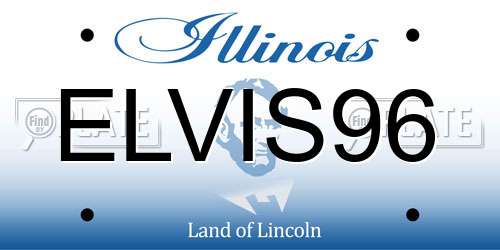 ELVIS96 Illinois License Plate