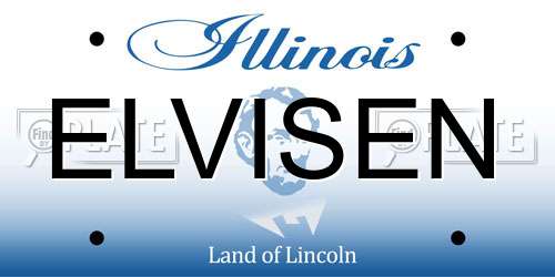 ELVISEN Illinois License Plate