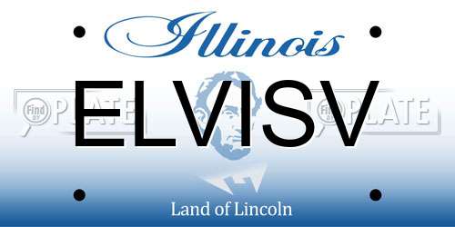 ELVISV Illinois License Plate