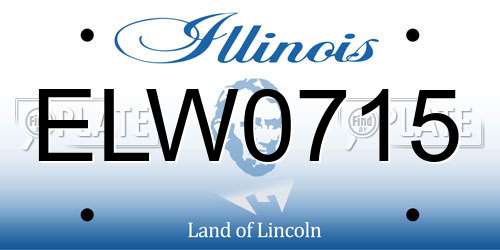 ELW0715 Illinois License Plate