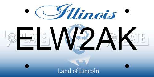 ELW2AK Illinois License Plate