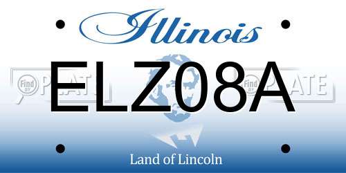 ELZ08A Illinois License Plate