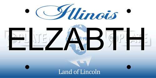 ELZABTH Illinois License Plate