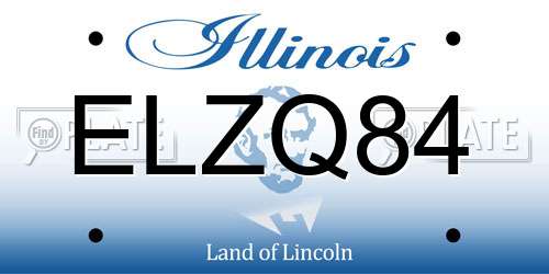 ELZQ84 Illinois License Plate
