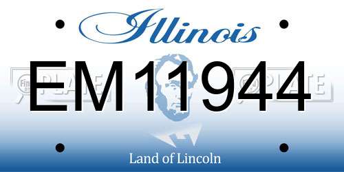 EM11944 Illinois License Plate