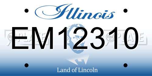 EM12310 Illinois License Plate