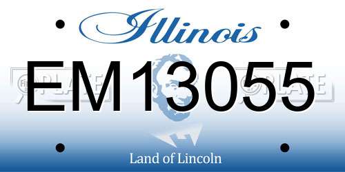 EM13055 Illinois License Plate