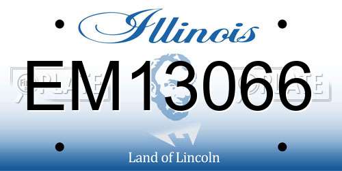 EM13066 Illinois License Plate