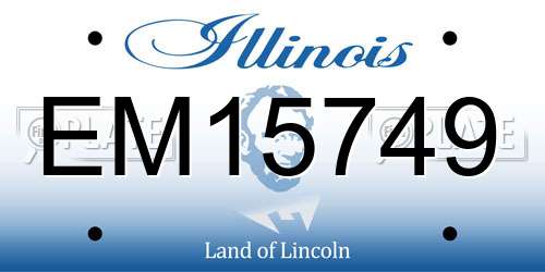 EM15749 Illinois License Plate