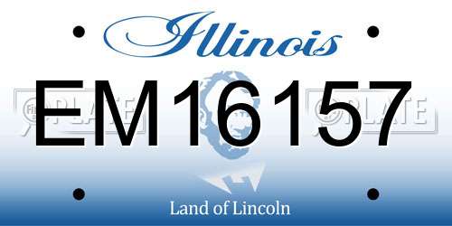 EM16157 Illinois License Plate