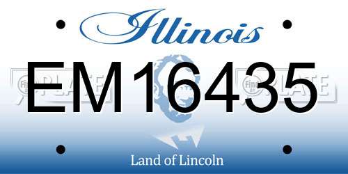 EM16435 Illinois License Plate