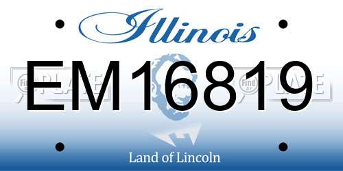 EM16819 Illinois License Plate