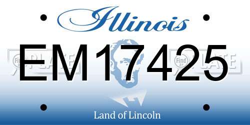 EM17425 Illinois License Plate