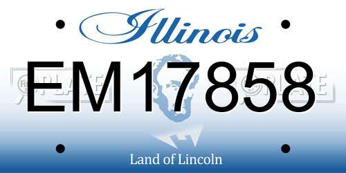 EM17858 Illinois License Plate