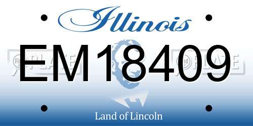 EM18409 Illinois License Plate