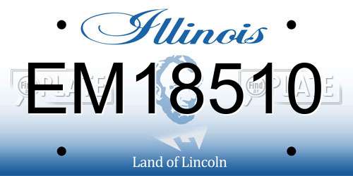 EM18510 Illinois License Plate