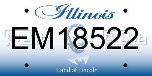 EM18522 Illinois License Plate