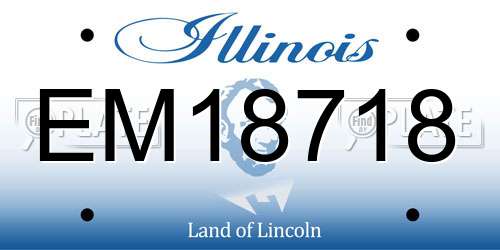 EM18718 Illinois License Plate