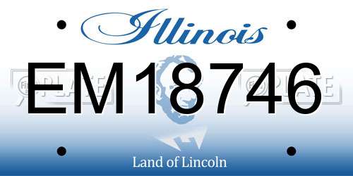 EM18746 Illinois License Plate