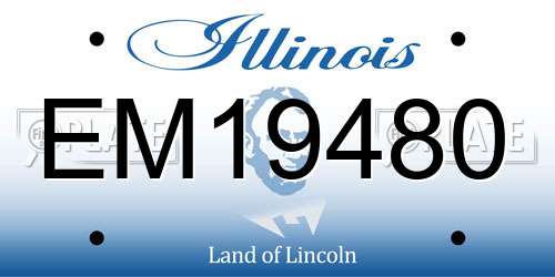 EM19480 Illinois License Plate