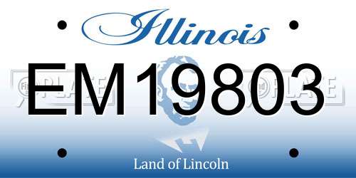EM19803 Illinois License Plate