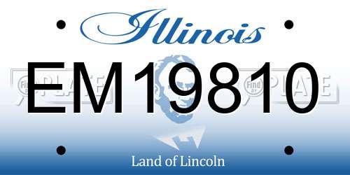 EM19810 Illinois License Plate