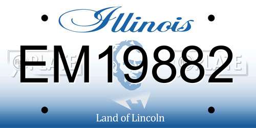 EM19882 Illinois License Plate