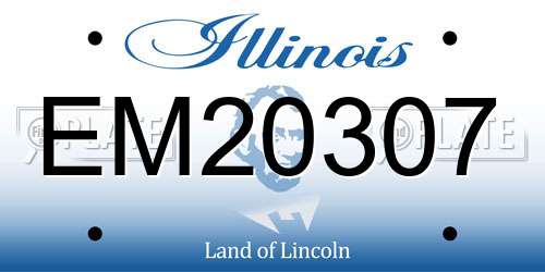 EM20307 Illinois License Plate