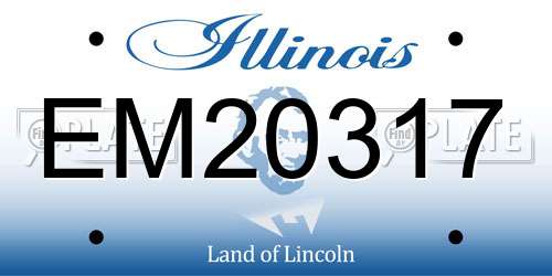 EM20317 Illinois License Plate