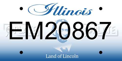 EM20867 Illinois License Plate