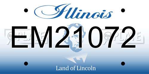 EM21072 Illinois License Plate