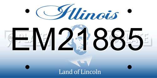 EM21885 Illinois License Plate