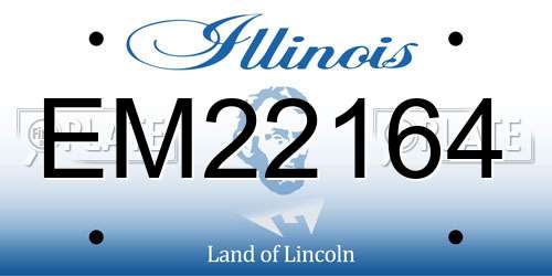 EM22164 Illinois License Plate