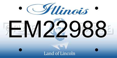 EM22988 Illinois License Plate