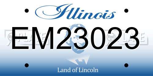 EM23023 Illinois License Plate
