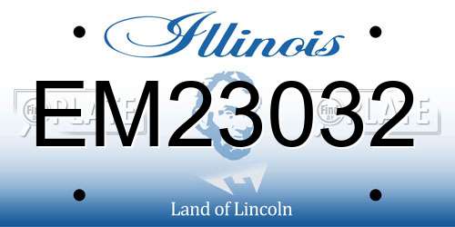 EM23032 Illinois License Plate