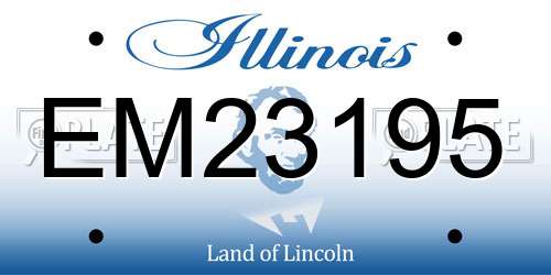 EM23195 Illinois License Plate