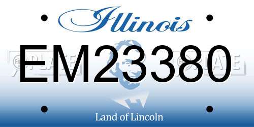 EM23380 Illinois License Plate